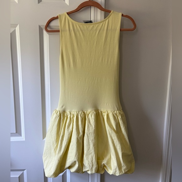 ASOS Bubble Hem Yellow Dress - Picture 2 of 9